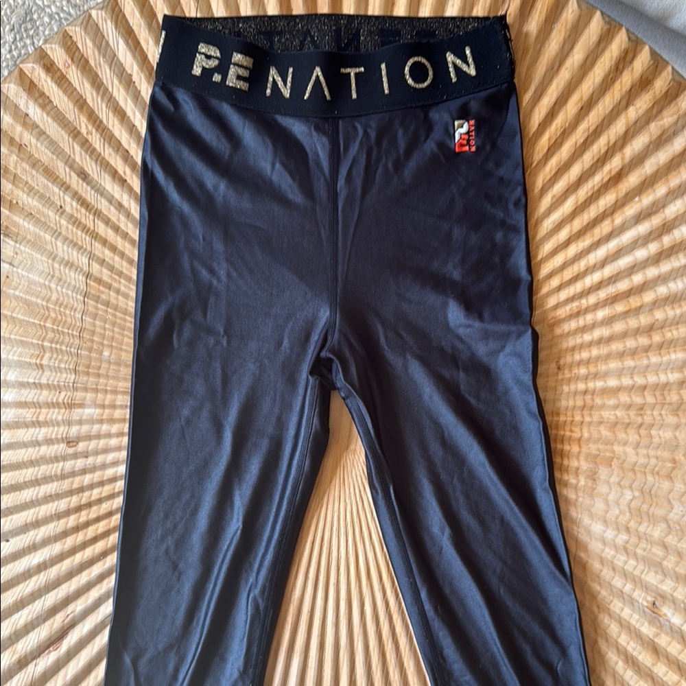 P.E Nation Navy Leggings with Logo Waistband